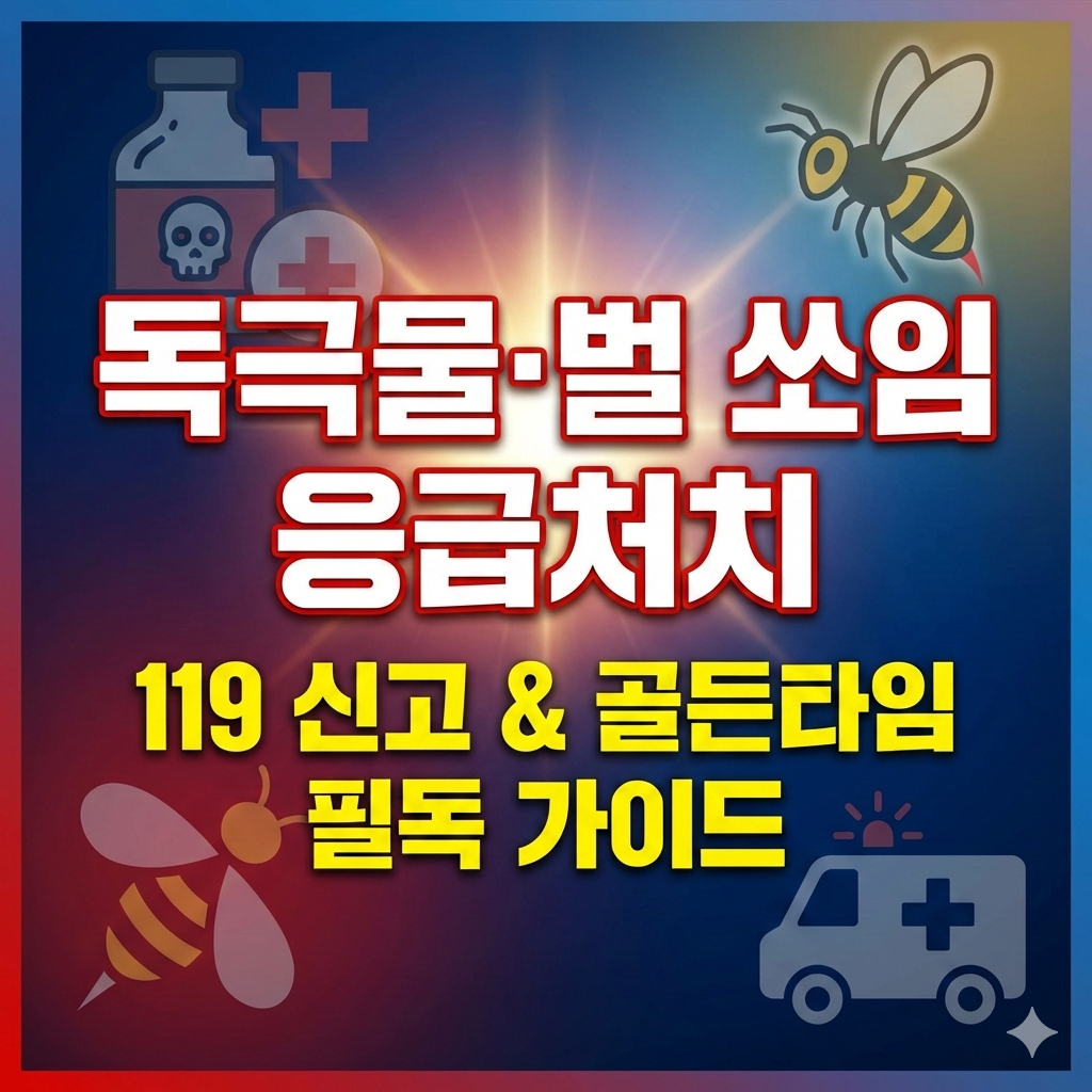 독극물 음독 벌 쏘임 응급처치 신고 요령과 필수 대처법