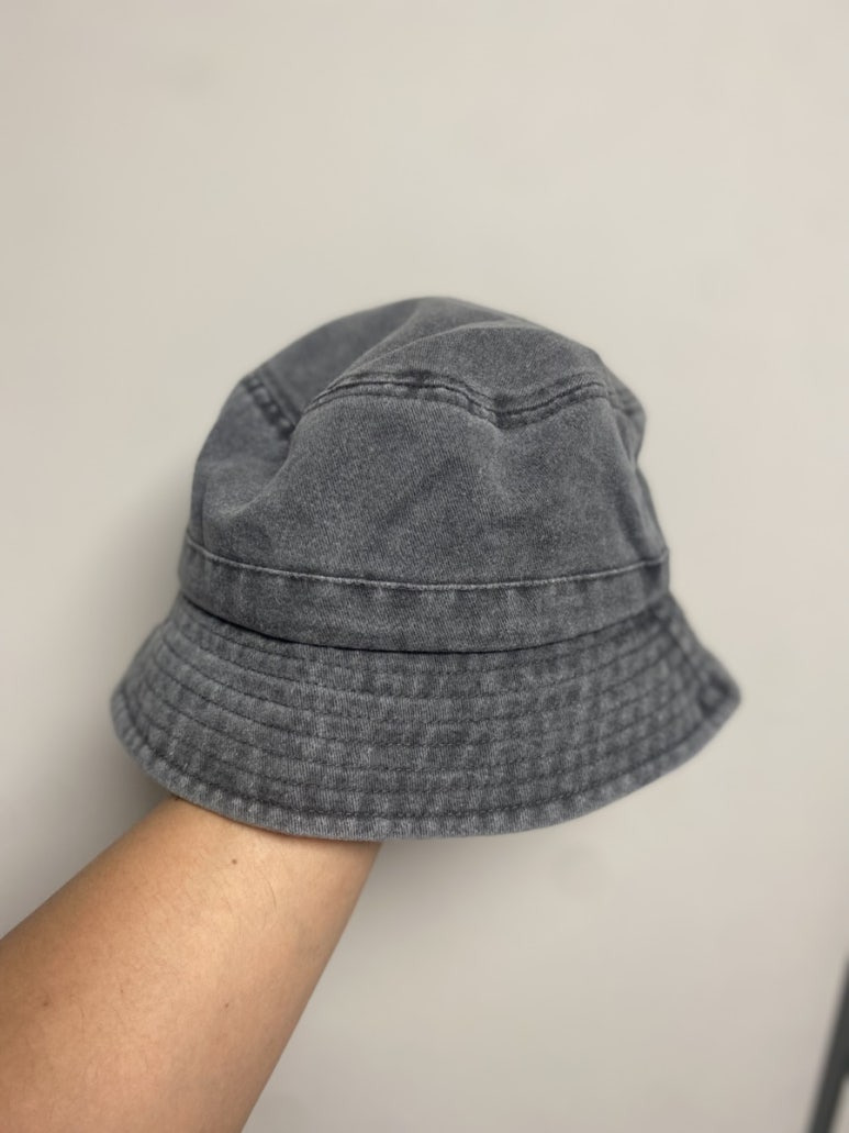 루오에스펙(LUOESPAC) 오버핏 워싱 라인 버킷햇(그레이)