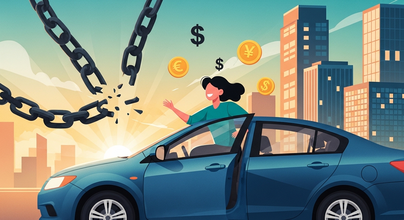 자동차 유지비 절약으로 카푸어에서 벗어나 자유를 얻는 사람의 모습