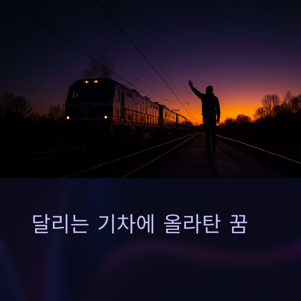 기차가 지나가는 곳 옆에 있는 사람 모습