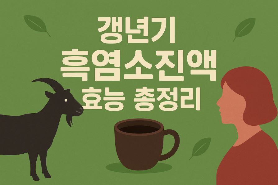 갱년기 흑염소 진액 효능 총정리 문구 이미지