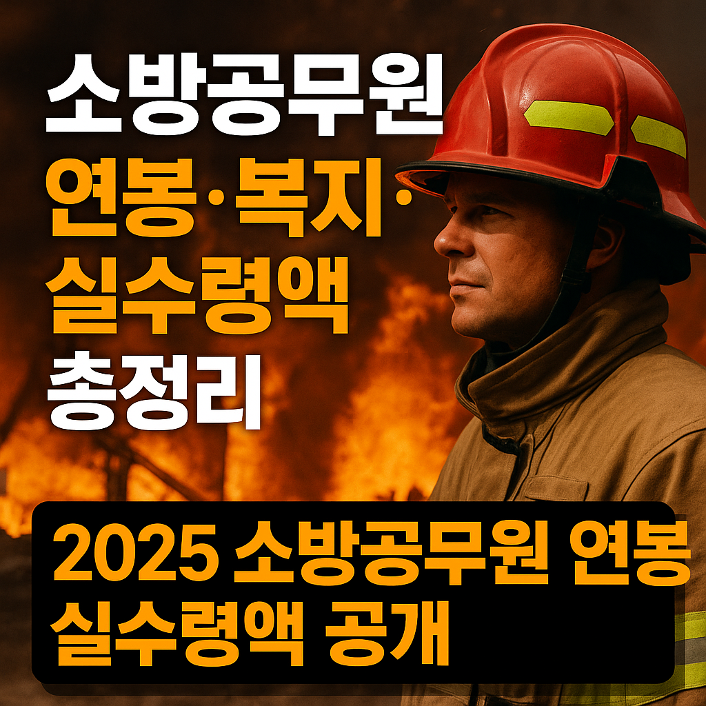 2025 소방공무원 연봉 완전정리🔥 실수령액부터 복지혜택까지