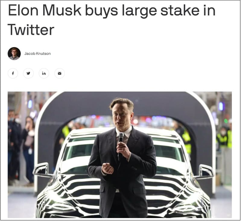 머스크의 트위터 최대주주 등극...소설미디어 판도 뒤집힌다 VIDEO: Elon Musk buys large stake in Twitter