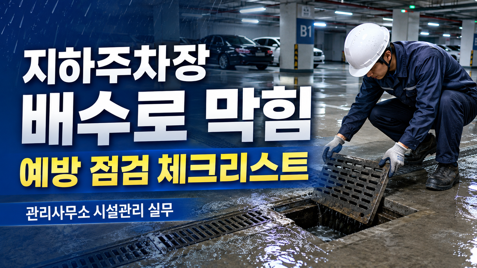 아파트 지하주차장 배수로 막힘 예방 방법, 관리사무소 점검 기준 총정리