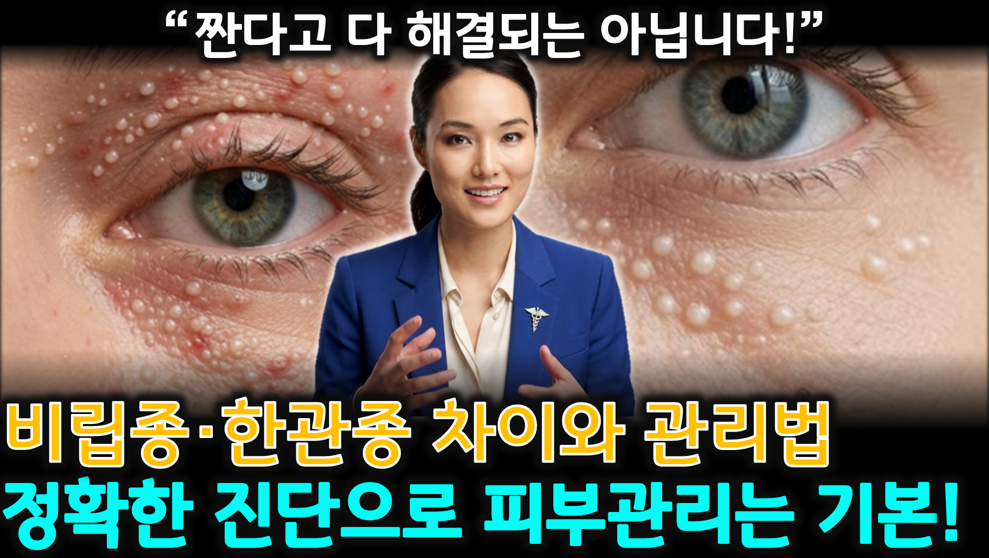 눈밑 오돌토돌 (비립종, 편평사마귀, 한관종 구별법)