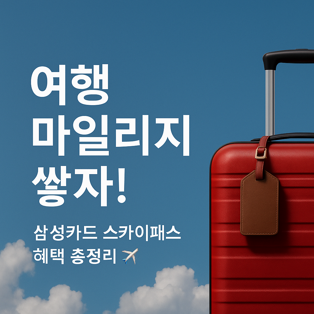✈️ [여행 마일리지 카드 추천] 삼성카드 &amp; MILEAGE PLATINUM (스카이패스) 혜택 분석