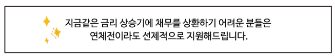 신속채무조정 특례 지원대상