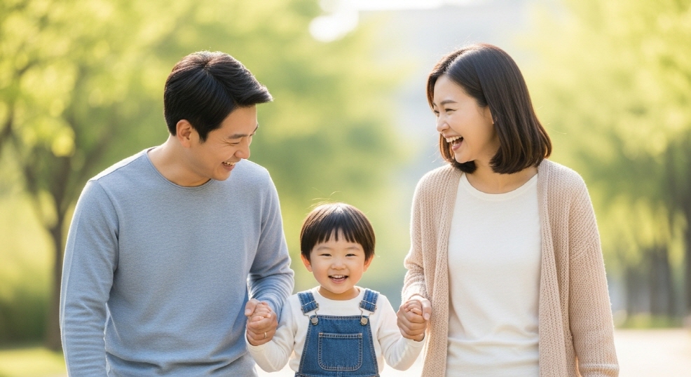 재정 안정 후 가족과 함께