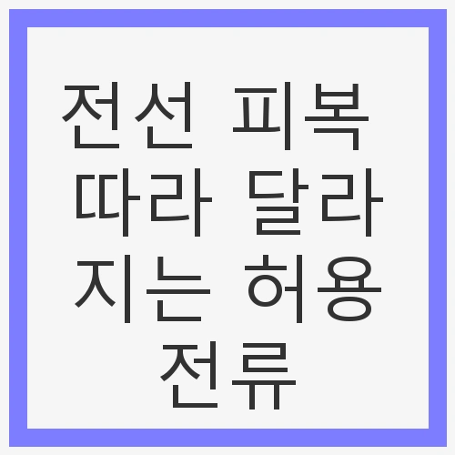 전선 피복과 허용전류의 관계