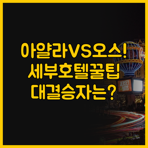 아얄라 쇼핑 vs 오스메냐 감성 세부..