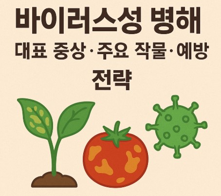 식물 바이러스성 병해 &ndash; 증상, 주요 작물, 예방 전략 사진