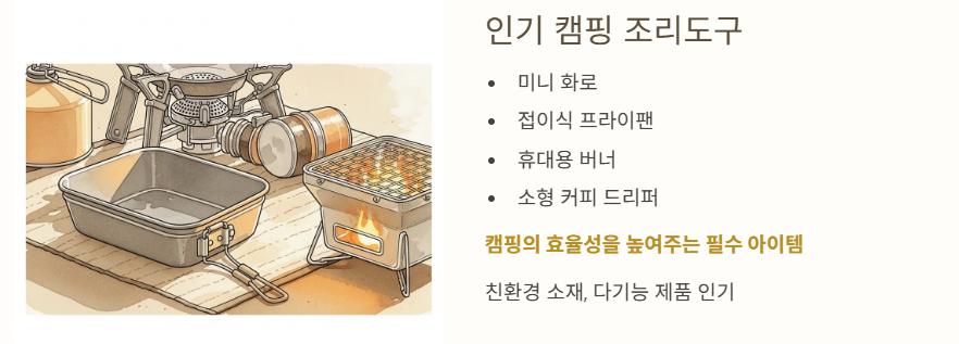 인기 캠핑 조리도구