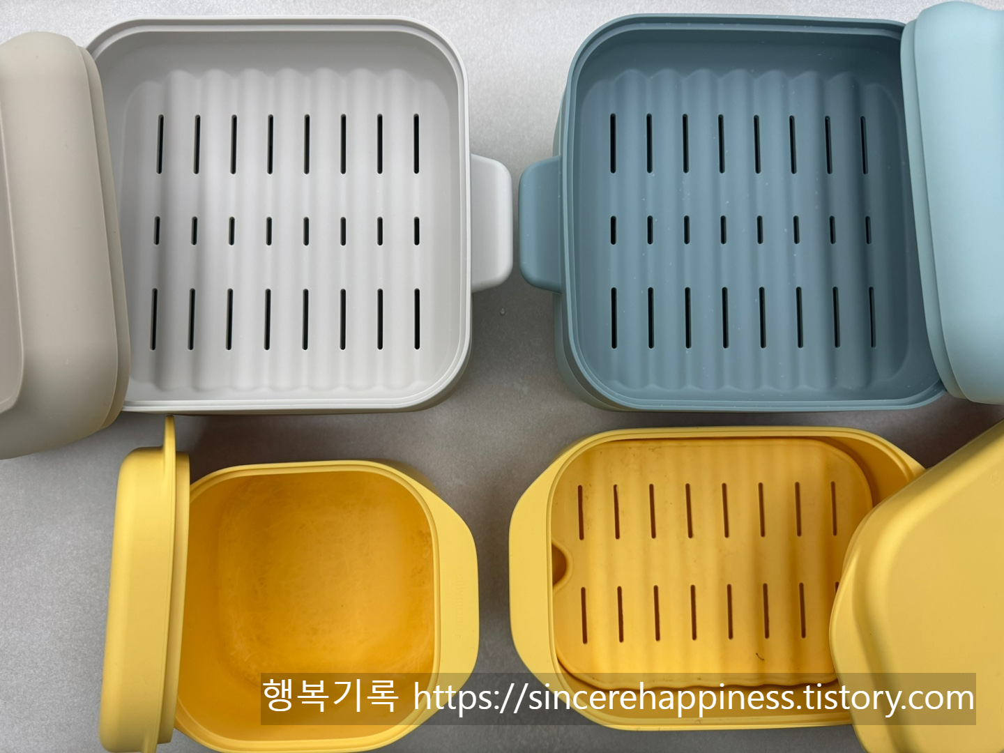 다이어트 야채찜 조리에 최적화된 대형 전자레인지 찜기 내부 용량 비교