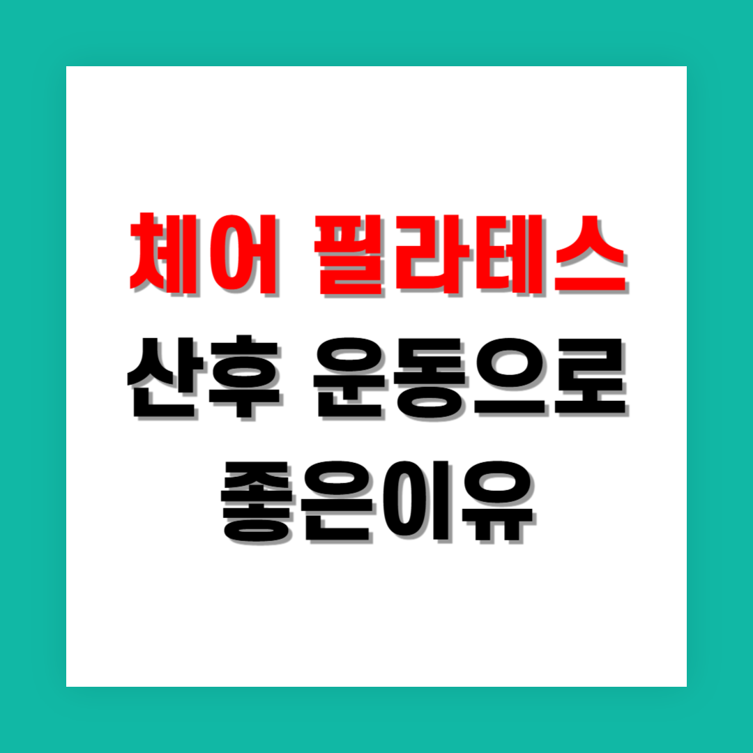 산후 회복기 필라테스 체어 운동이 좋은 이유