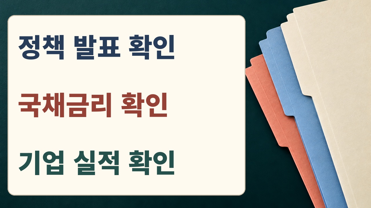 발표된 정책금리와 시장의 국채금리, 기업 실적 전망을 각각 확인하는 세 갈래 점검