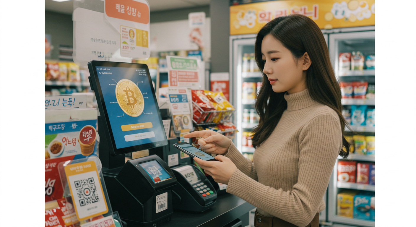 코인을 실생활에서 편리하게 사용하는 모습