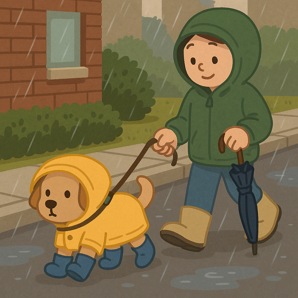 비 오는 날 산책 괜찮을까? 냄새·습진·미끄럼까지 잡는 강아지 우중 산책 루틴