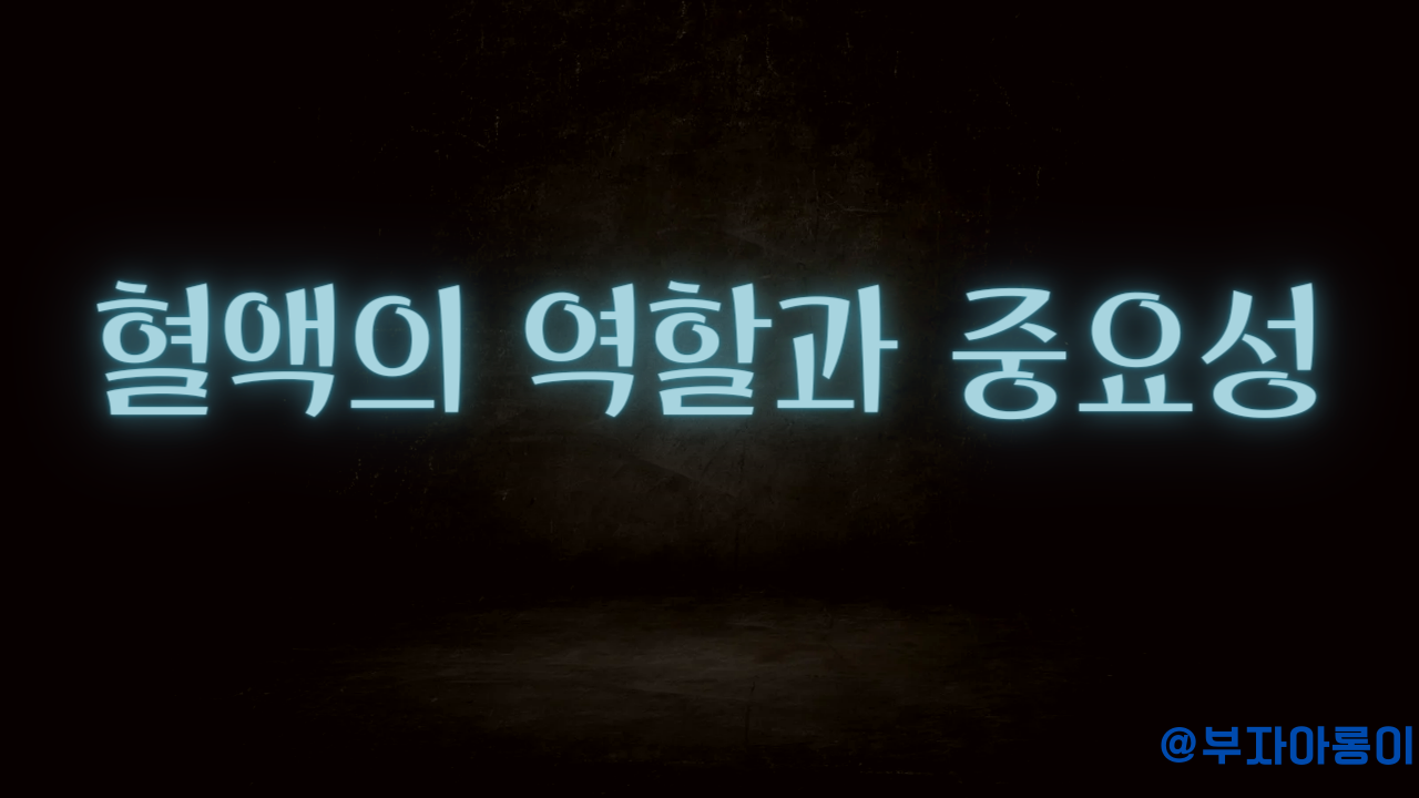 혈액의 역활과 중요성