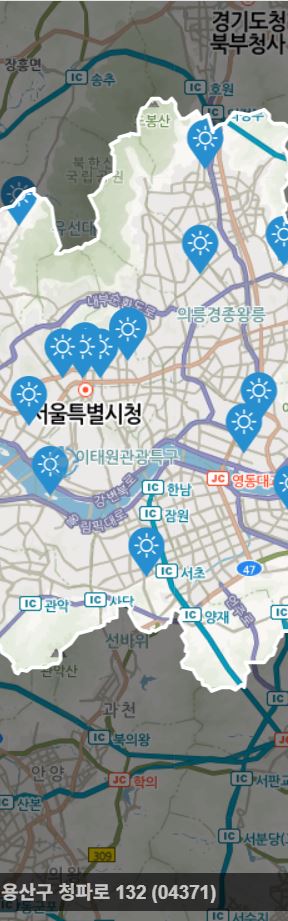 서울여름축제지도 ▶▶ (스마트서울맵 바로가기)