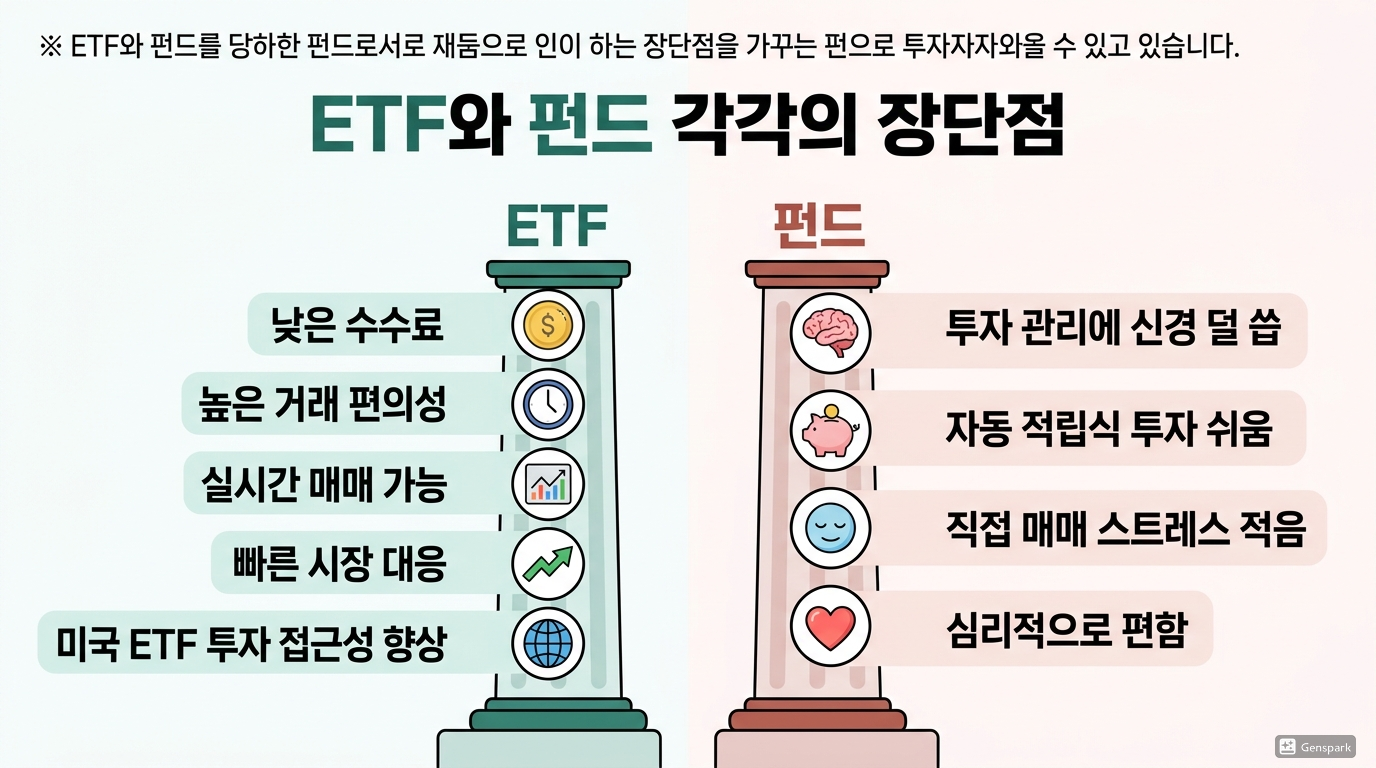 ETF와 펀드 각각의 장단점