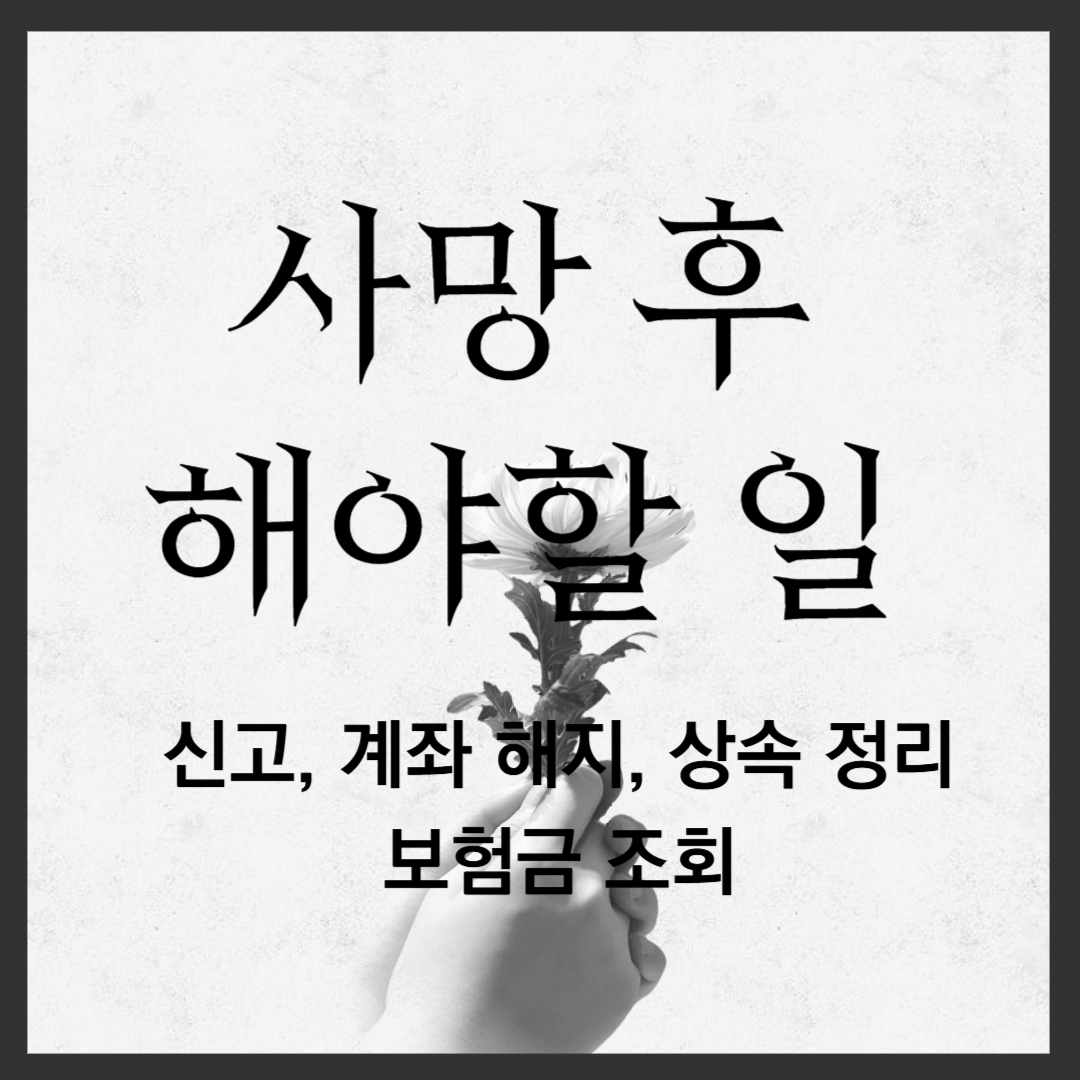 사망 후 해야 할 일: 신고, 계좌 해지, 상속 정리법