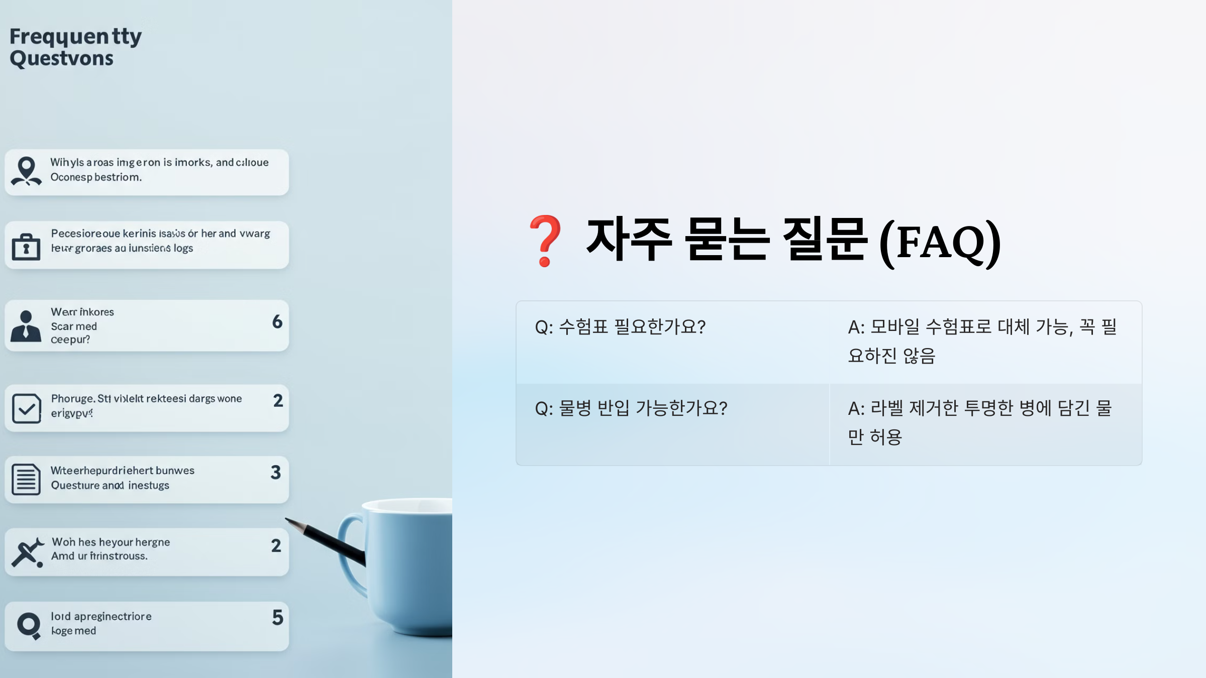 토익 준비물 연필 볼펜 시계 마스크 체크리스트