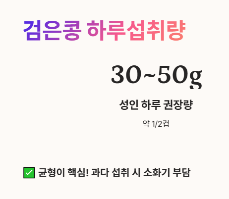 검은콩 하루섭취량
