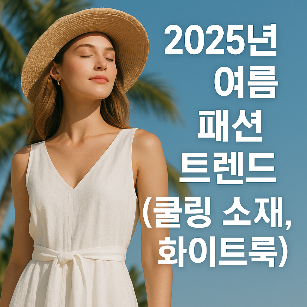 👗 2025년 여름 패션 트렌드 (쿨링 소재, 화이트룩) 완벽정리