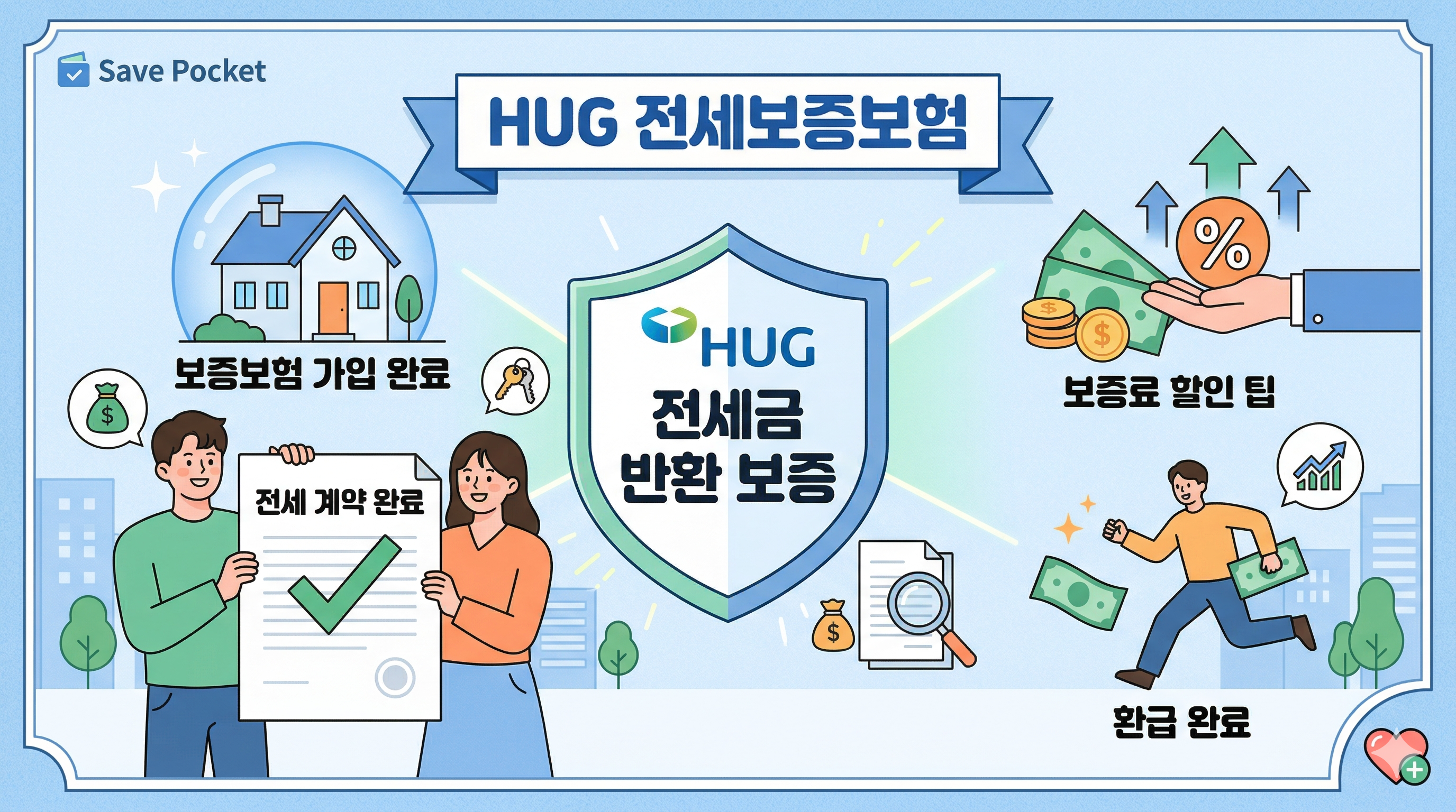[전세사기 완벽방어] 2026 HUG 전세보증보험 가입조건 &amp; 보증료 환급 꿀팁 총정리