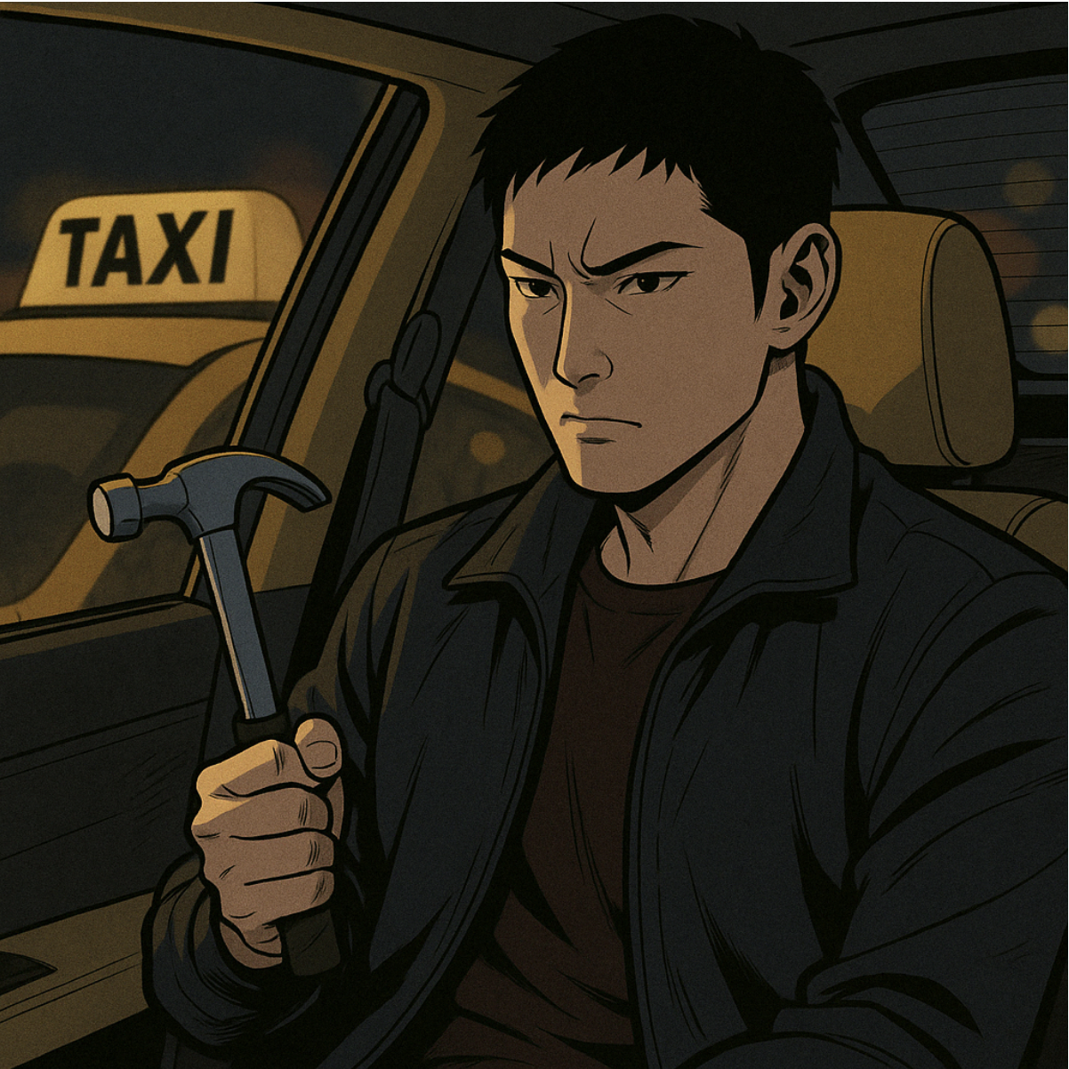 모범택시 시즌 3 택시 안에서 흉기를 들고 있는 인물