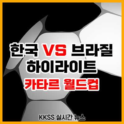 한국 브라질 전 16강 축구 경기 결과 하이라이트 골장면