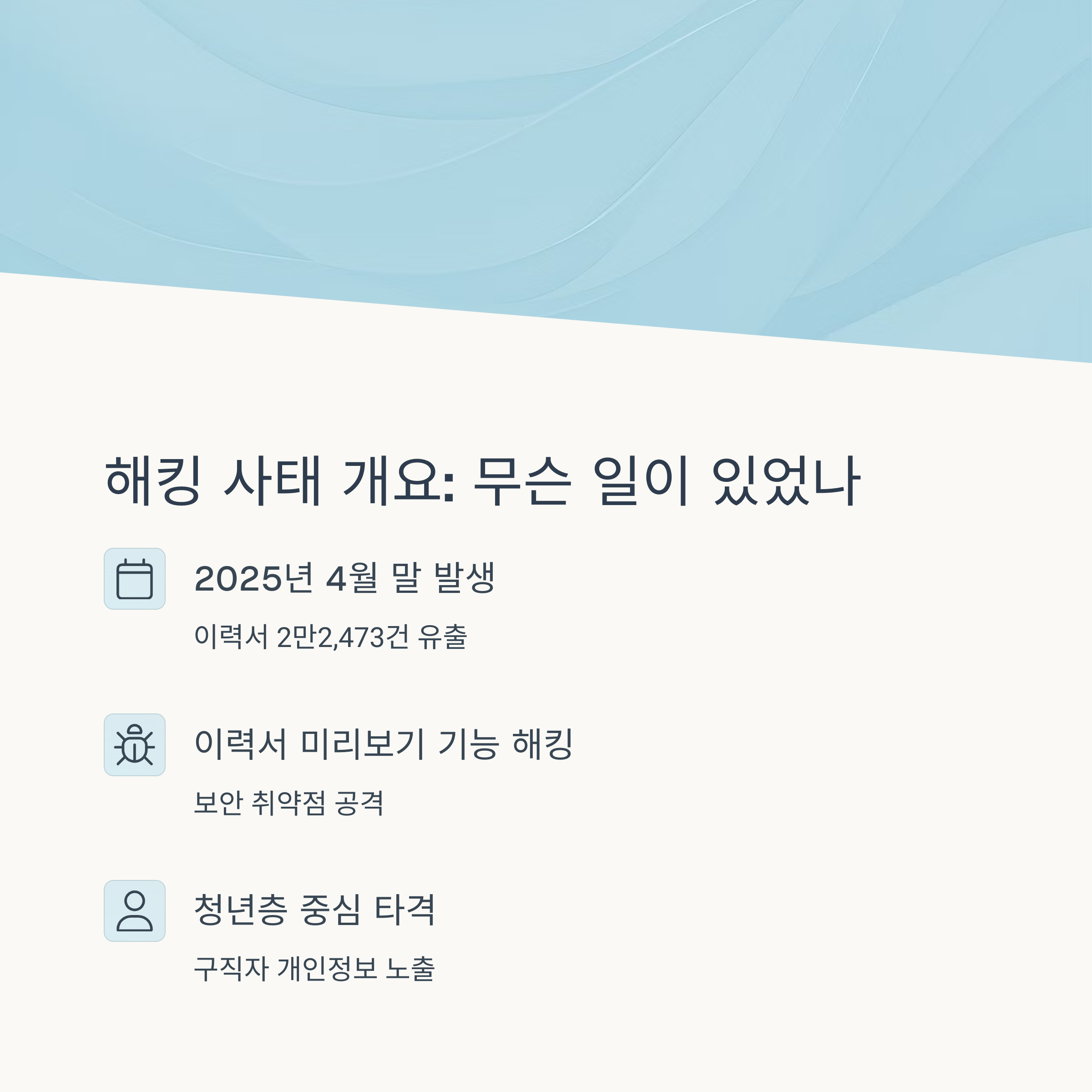 알바몬 해킹 사고 개요