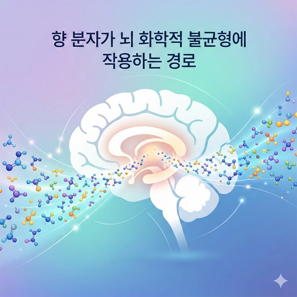 향 분자가 뇌 화학적 불균형에 작용하는 경로