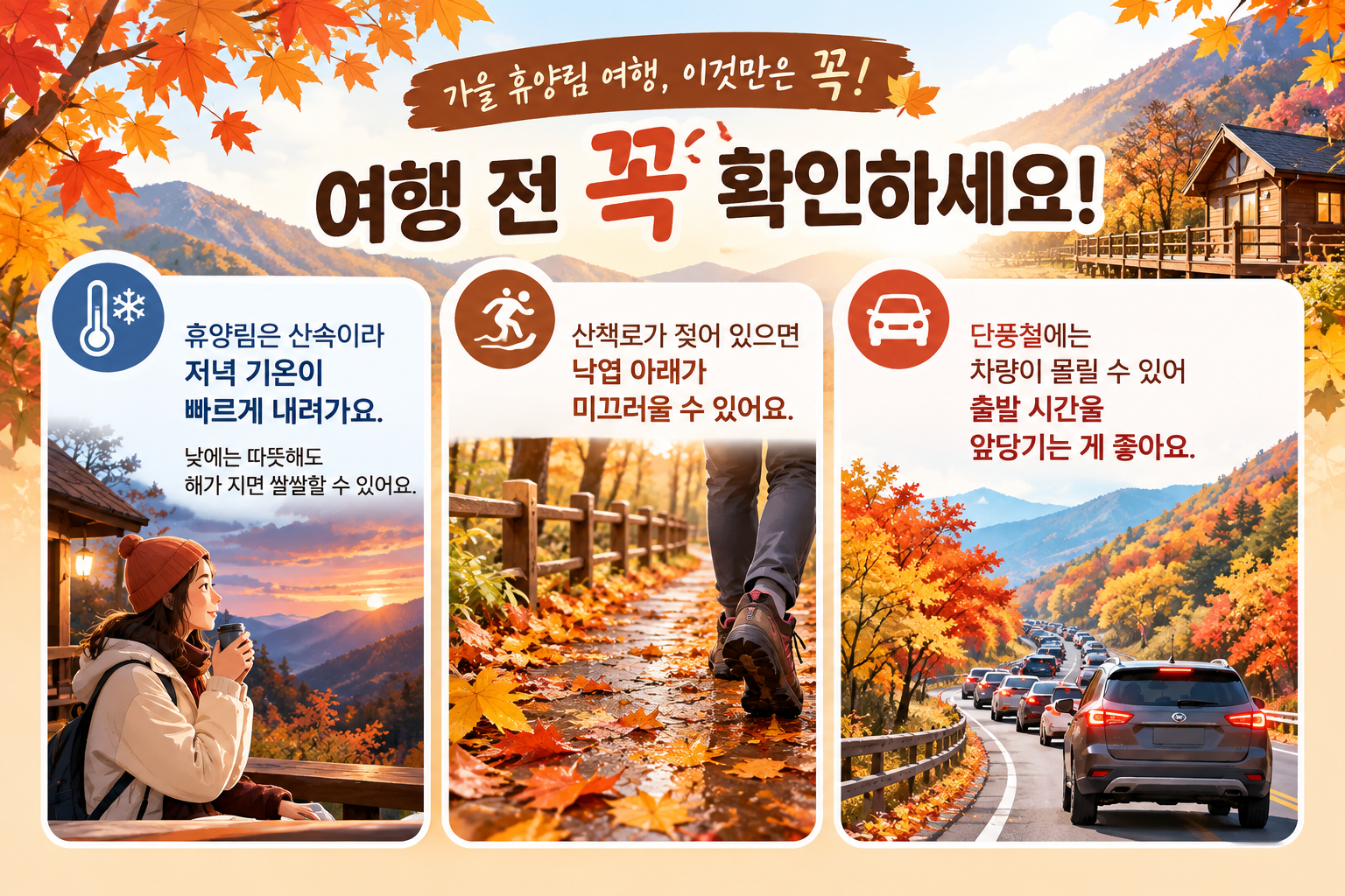 2026 가을 단풍명소, 단풍시기, 휴양림 예약 전 꼭 볼 추천지