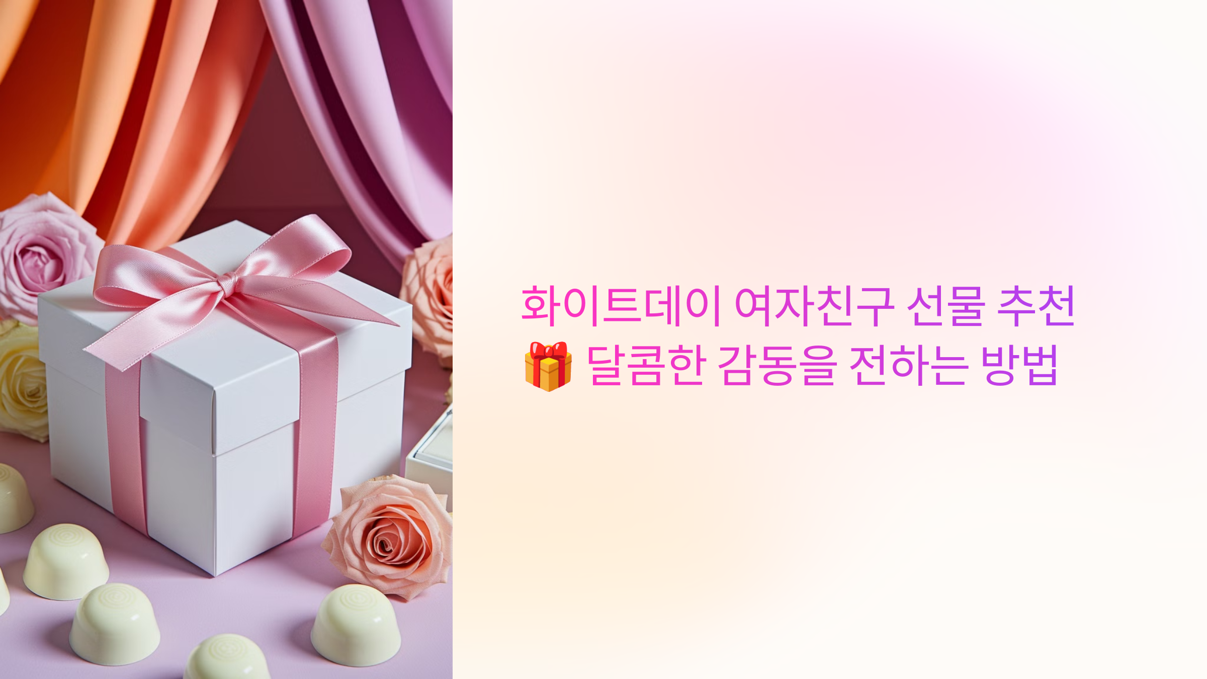 화이트데이 여자친구 선물 추천 🎁 달콤한 감동을 전하는 방법