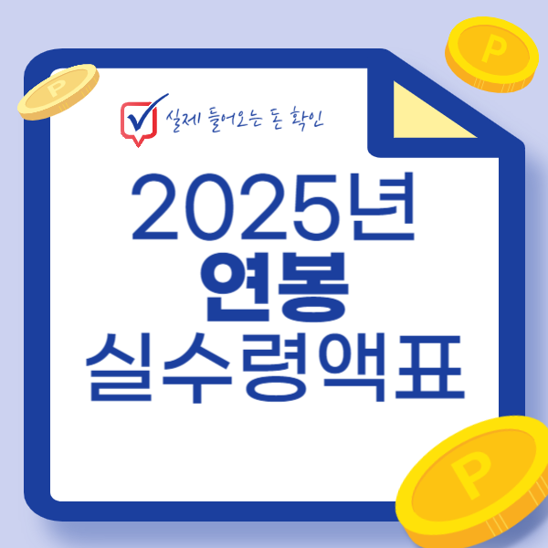 2025년 연봉 실수령액