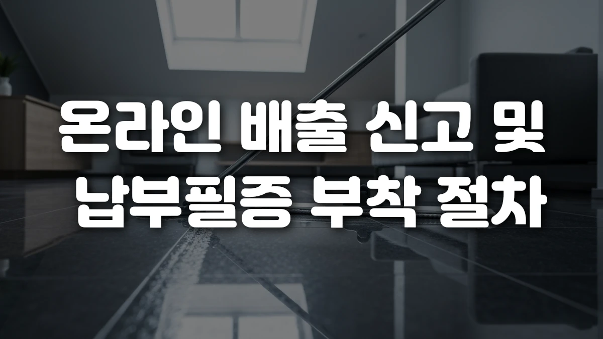 온라인 배출 신고 및 납부필증 부착 절차