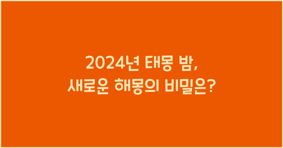 태몽 밤