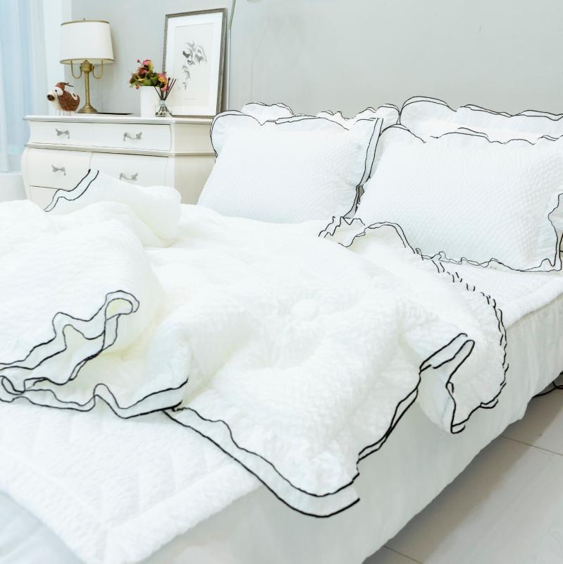 코코나래 시어서커 더블프릴 시원한 리플 여름이불세트 SS/Q/K