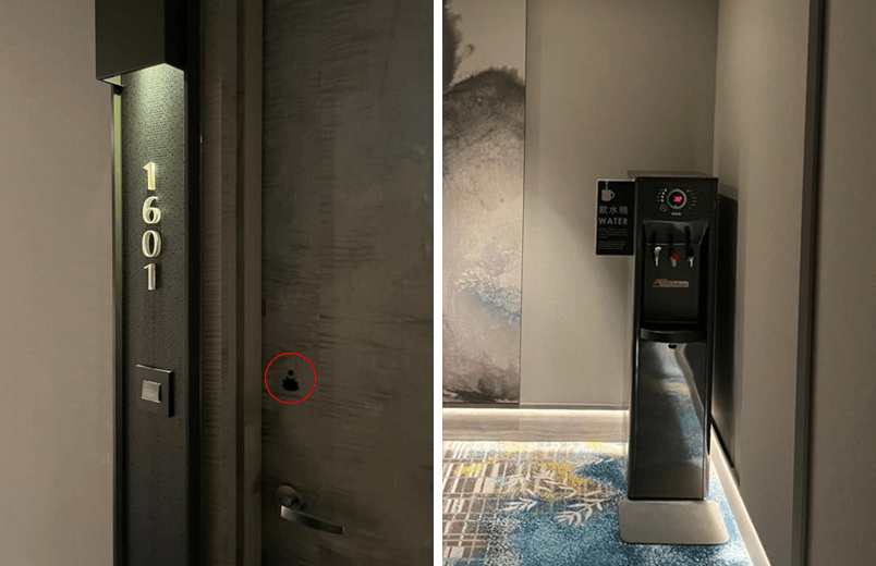 객실-문-및-근처-정수기