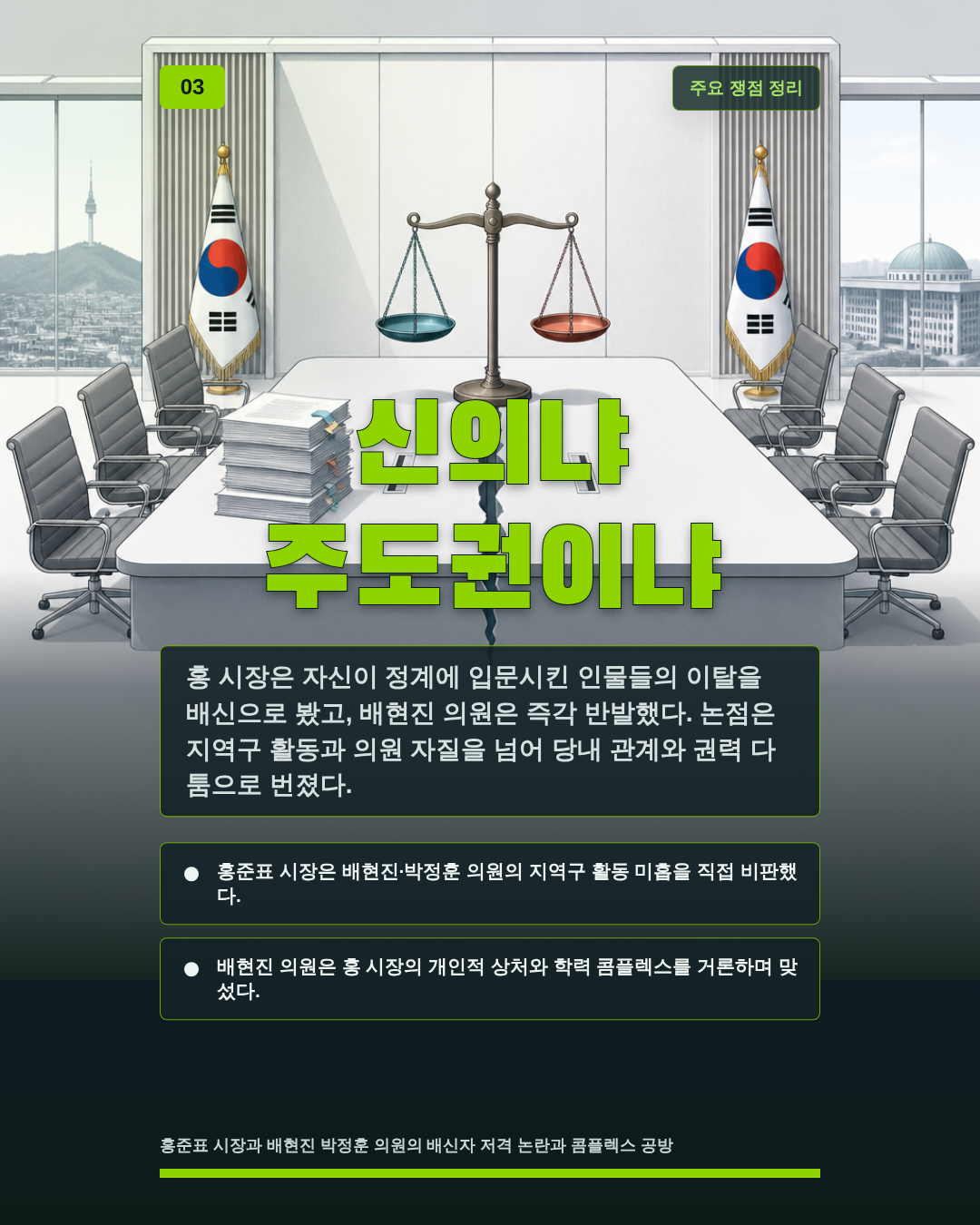 신의냐 주도권이냐