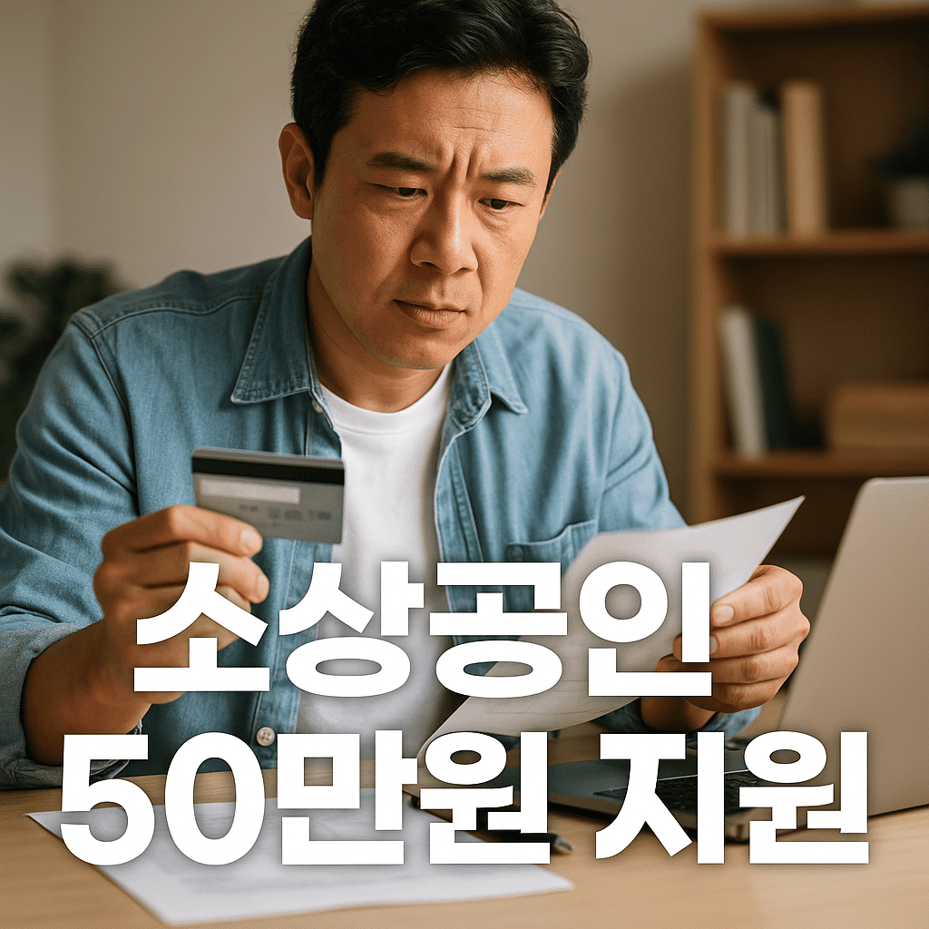 소상공인 50만원 지원금! 부담경감크레딧kr 완벽 신청 가이드