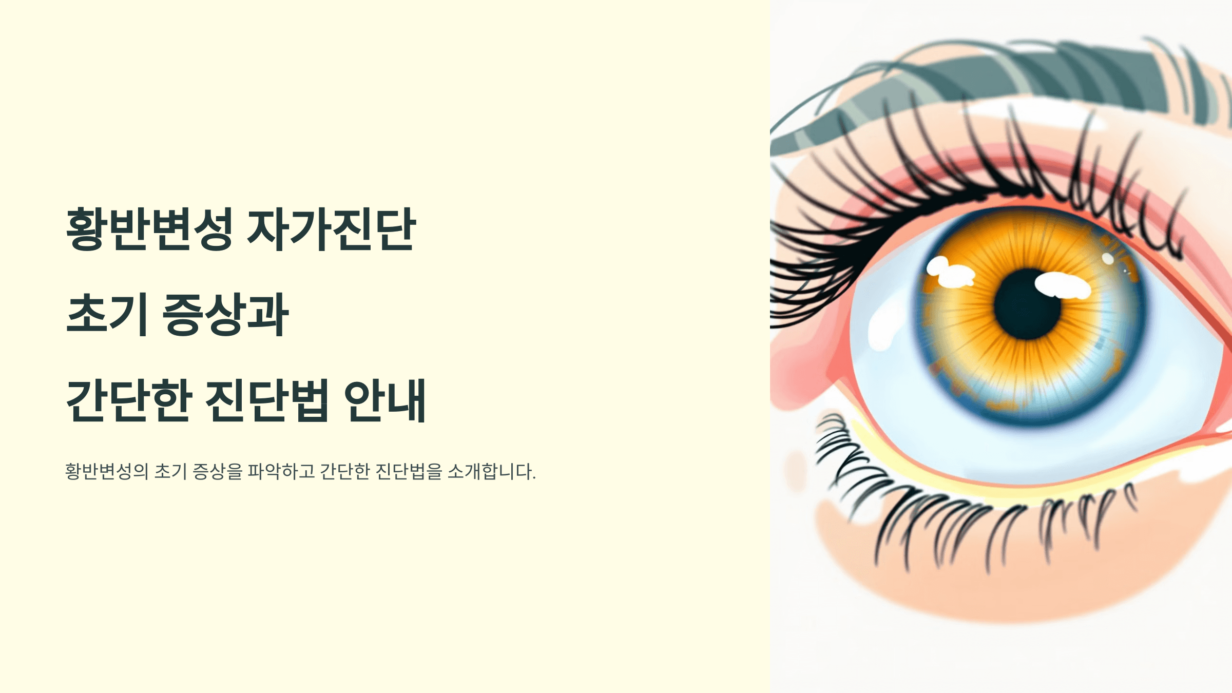 황반변성과 관련된 사진입니다.