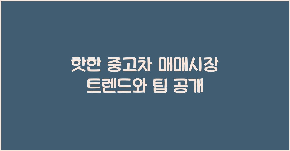 중고차 매매시장