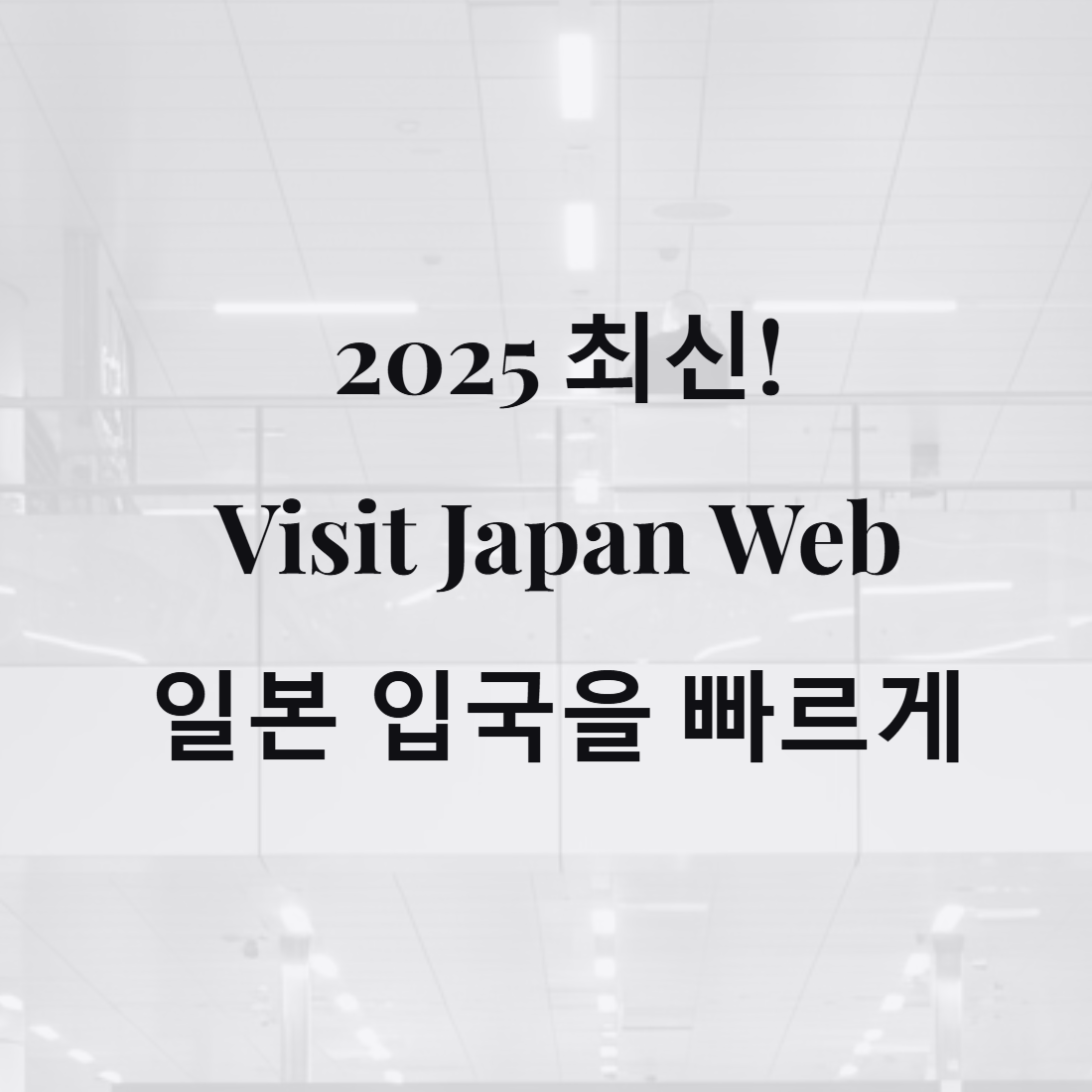 비짓재팬웹 일본입국을 빠르게
