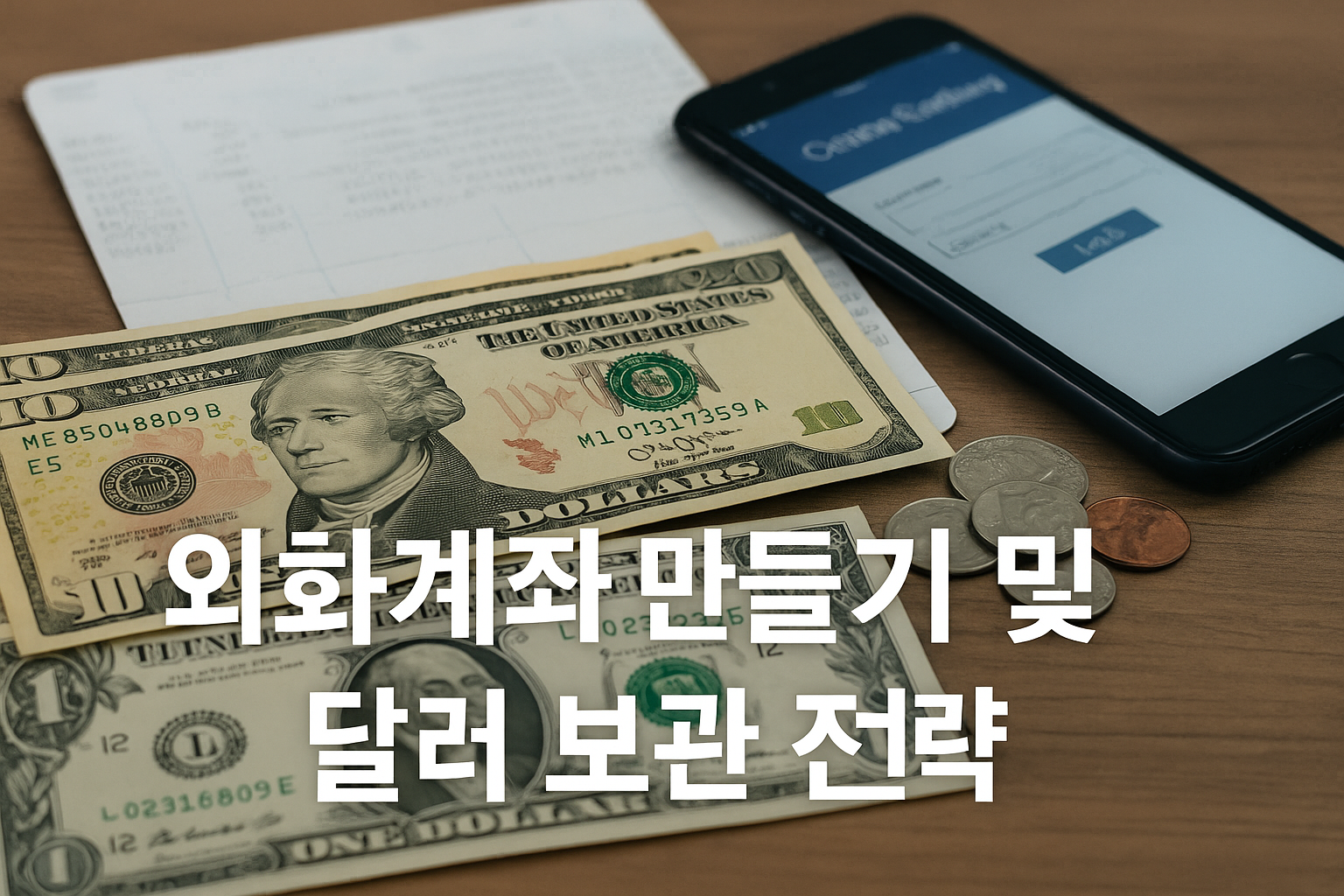 외화계좌 만들기 및 달러 보관 전략