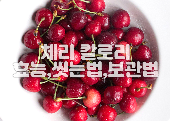 하얀 접시에 체리가 담겨져 있다