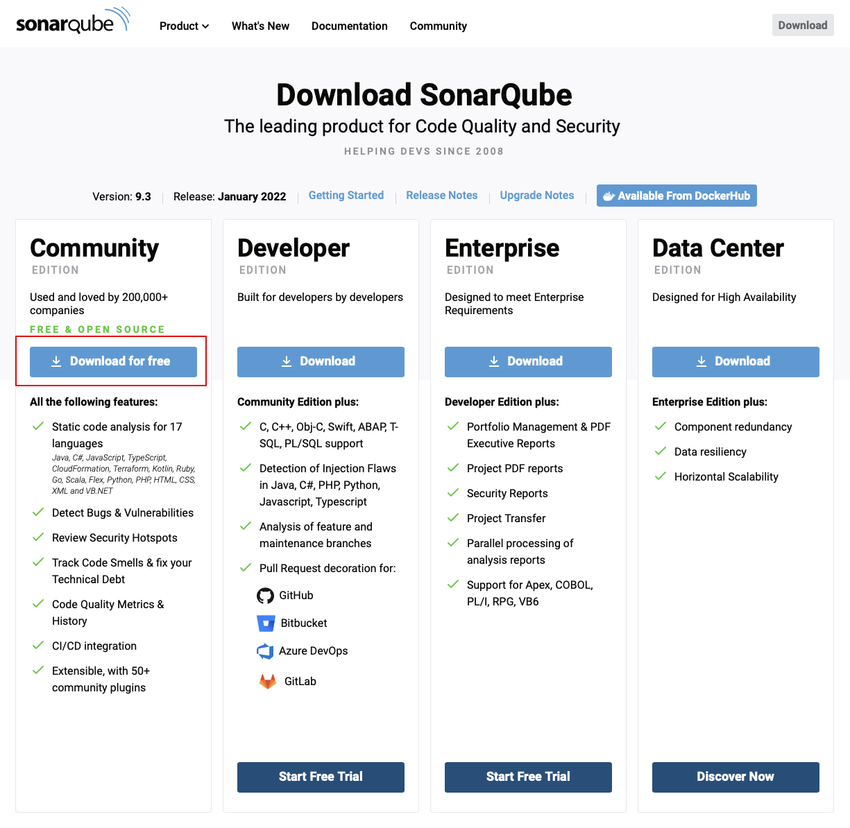 1.SonarQube 설치 파일 다운로드
