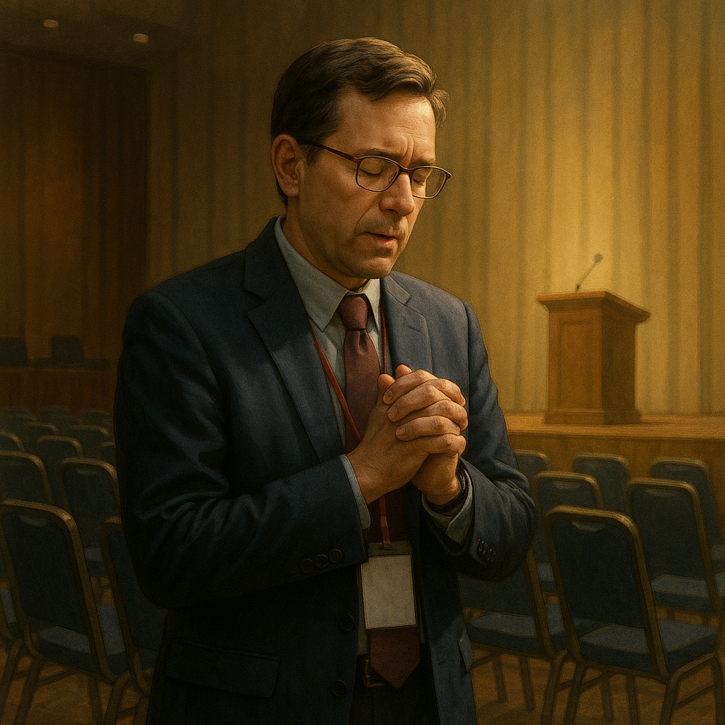 출 29:38 말씀을 보며 매일 하나님께 재물을 드리는 삶을 살아야 함을 깨닫게 해 주셨고&amp;#44; 그러한 삶을 통해 하나님께 성결하게 나아가는 자가 되어야 하는 것을 보게 하셨으며&amp;#44; 저도 오늘 국제학술대회에 참여하면서 하루를 살아가는 동안 하나님께 제 자신을 드리는 헌신과 순종의 제사를 드리는 자가 되도록 잠시 멈춰서 하나님께 경배하고 찬양하는 시간을 갖는 모습입니다.