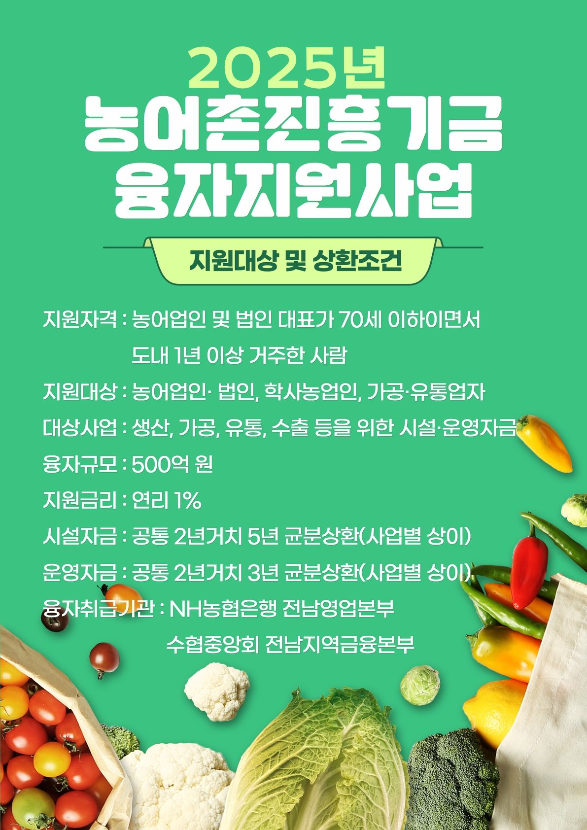 전라남도 농어촌진흥기금 융자 지원 사업 소개! [농업 어업 대상 대출 이자 금리 시설 운영 자금]